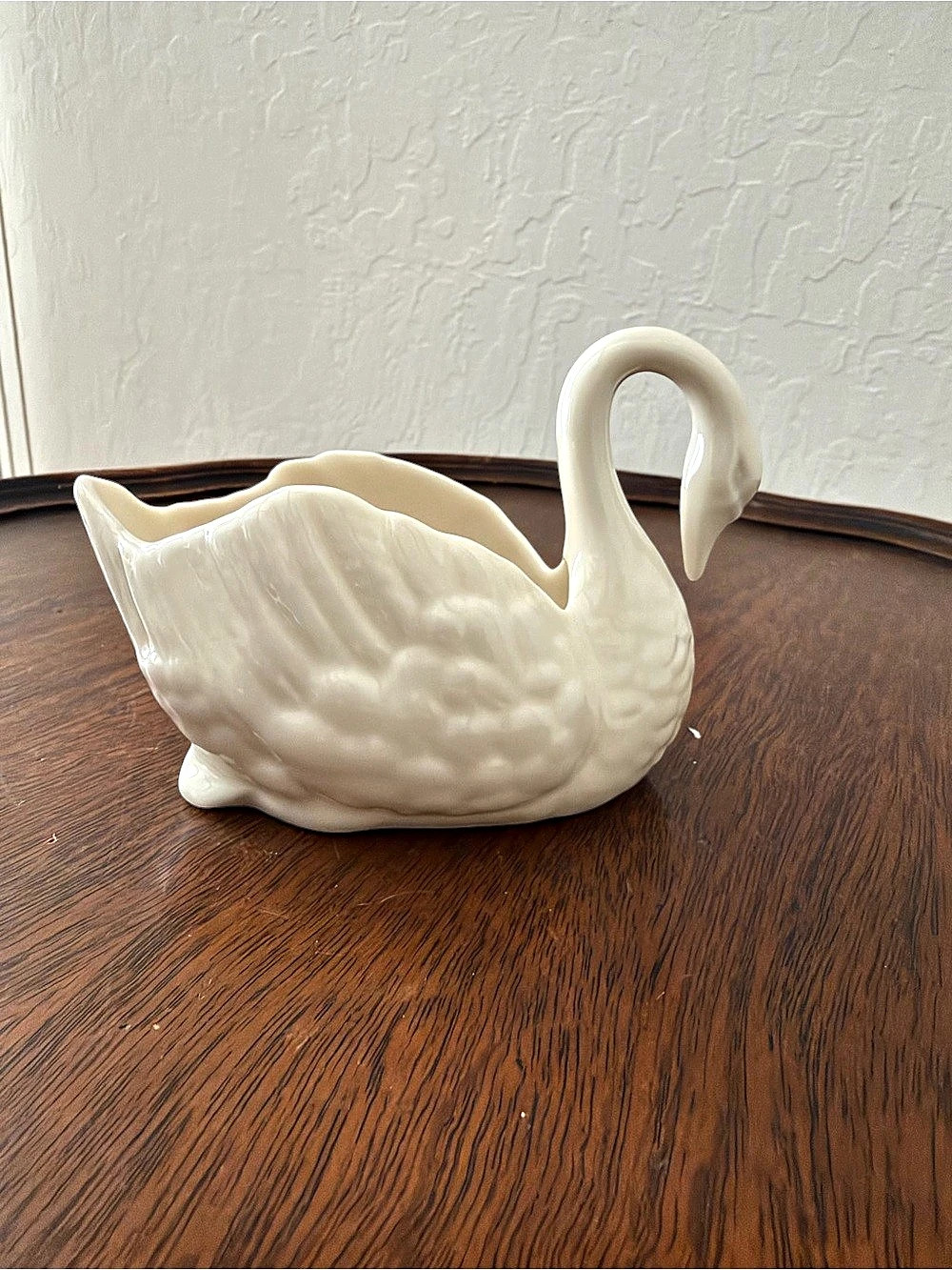 Lenox Vintage Porcelain Swan Planter, White